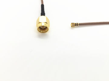 Chine Mini PCI câble de perte de Wi-Fi RG -178 coaxial masculin d'antenne de tresse de SMA au bas fournisseur