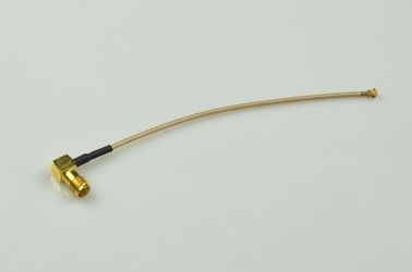 Chine Femelle du câble SMA de rf à angle droit au connecteur d'UFL avec le câble coaxial de liaison de RG 178 fournisseur
